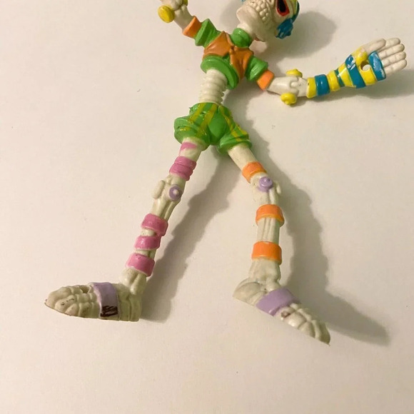 Vintage 1990 Mattel Slammers  Action Figure Skeleton Bendy Bendable - Picture 4 of 10